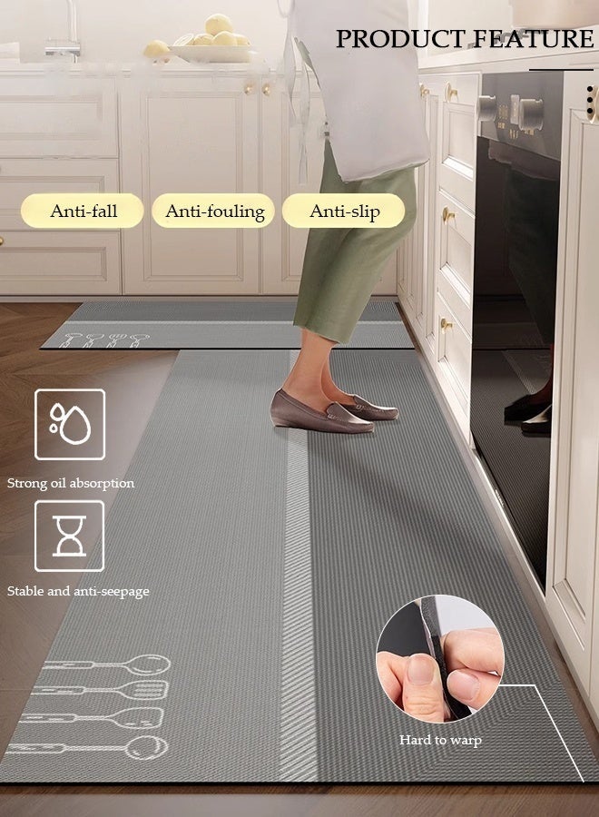 HOMESTAR 2PCS Kitchen Mats, Cushioned Anti Fatigue Mats for Floor, Non-Slip Standing Desk Mat, Waterproof, for Kitchen, Office, 50*80+50*160cm - Image 4